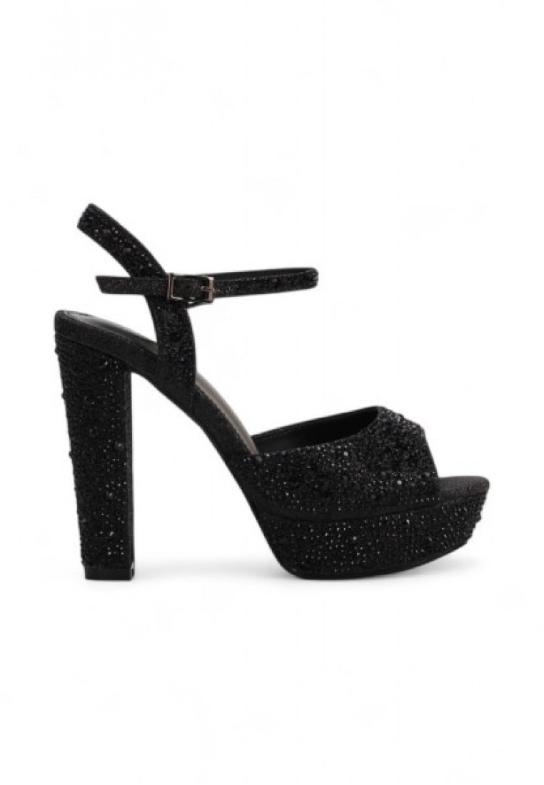 20101 Women Evening Platforms Slingback High Heels in Black